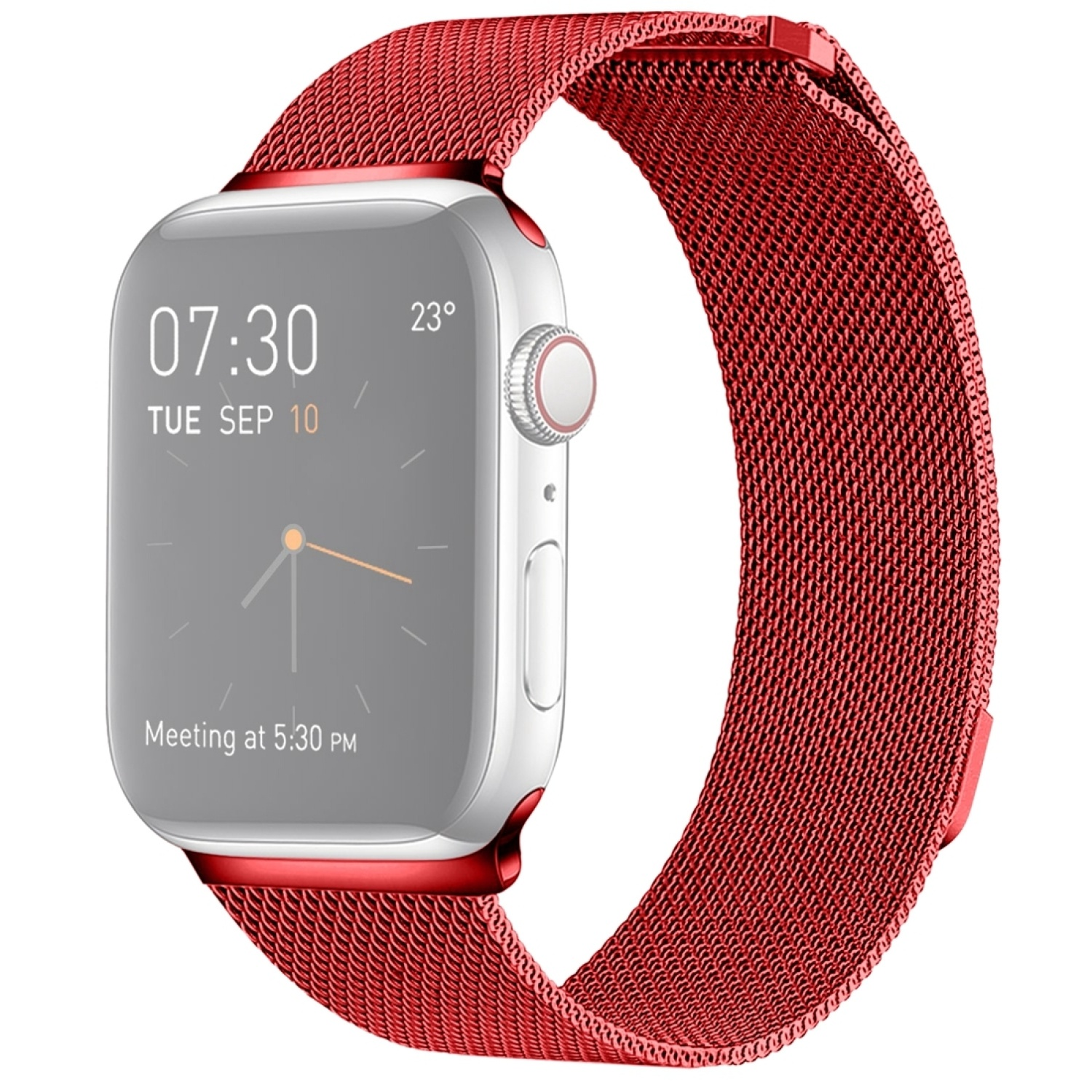 KÖNIG DESIGN Sportarmband, Smartband, Rot Apple, Series Watch 7 41mm