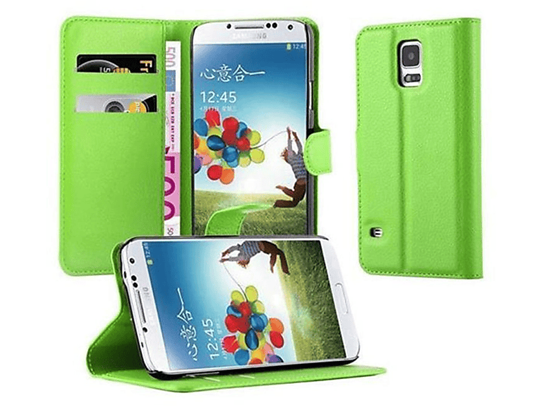 S5 Bookcover, Standfunktion, Book Samsung, Galaxy NEO, MINZ CADORABO Hülle GRÜN S5 /