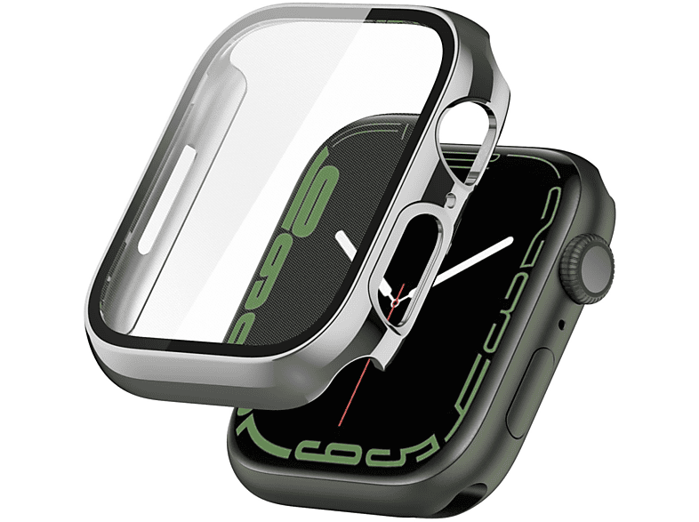 KÖNIG DESIGN Schutzcase, Displayschutz, Apple, Watch Series 7 45mm, Silber
