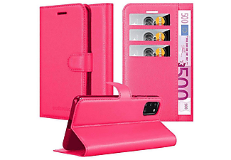 carcasa de móvil  - Funda libro para Móvil - Carcasa protección resistente de estilo libro CADORABO, Samsung, Galaxy A31, rosa cereza