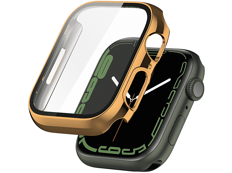 DESIGN 45mm, Schutzcase, Gold Watch Series KÖNIG Apple, 7 Displayschutz,