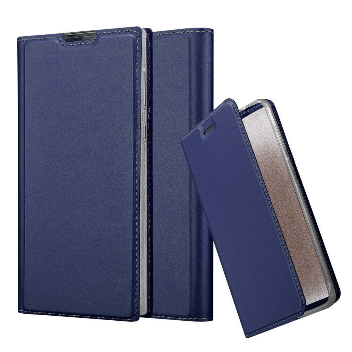 Classy CLASSY Style, L1, Xperia Book Sony, BLAU Bookcover, CADORABO Handyhülle DUNKEL