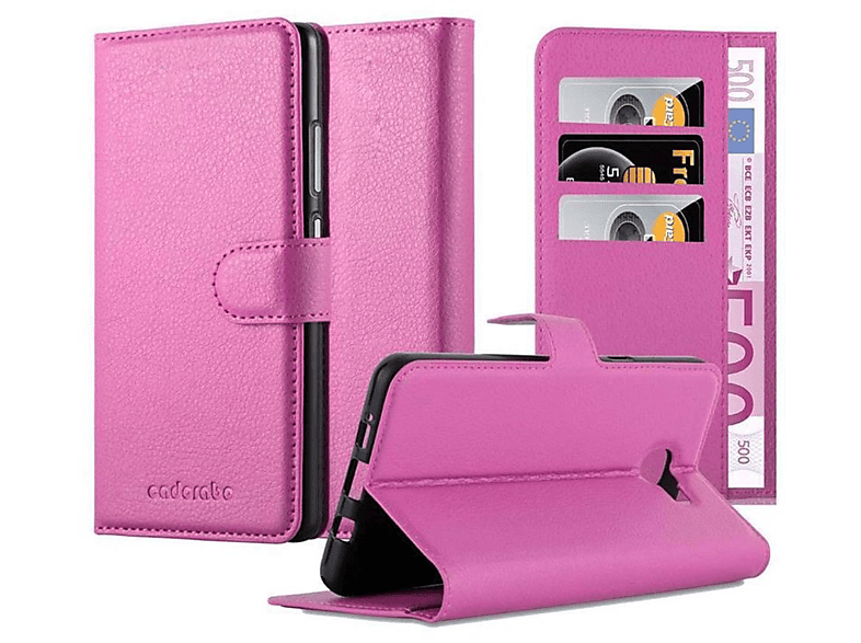 CADORABO Book Hülle Standfunktion, Bookcover, Samsung, Galaxy A9 2016, CHERRY PINK