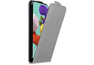 carcasa de móvil  - Funda libro para Móvil - Carcasa protección resistente de estilo libro CADORABO, Samsung, Galaxy A51 5G, gris titanio