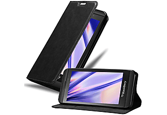 carcasa de móvil  - Funda libro para Móvil - Carcasa protección resistente de estilo libro CADORABO, Blackberry, Z10, negro antracita