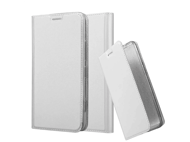 CADORABO Handyhülle Classy Book Style, Bookcover, Nokia, Lumia 1320, CLASSY SILBER