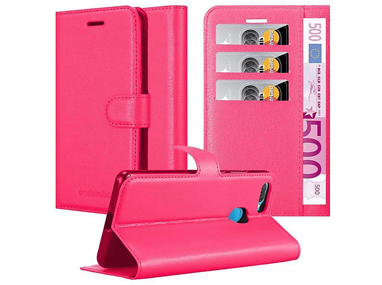 CADORABO Book PINK Oppo, CHERRY Bookcover, Hülle Standfunktion, A12