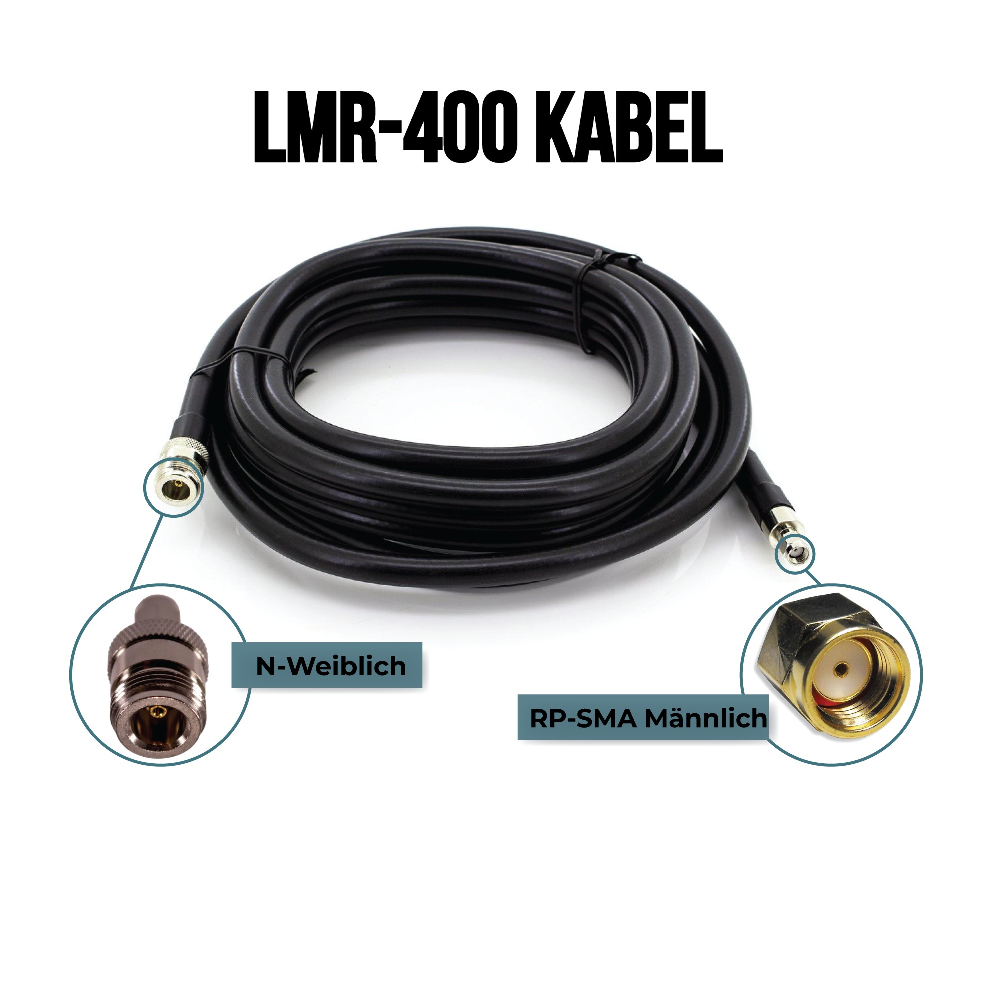 LMR400 HNT Helium BAKER Kabel Antennenkabel 3m Miner