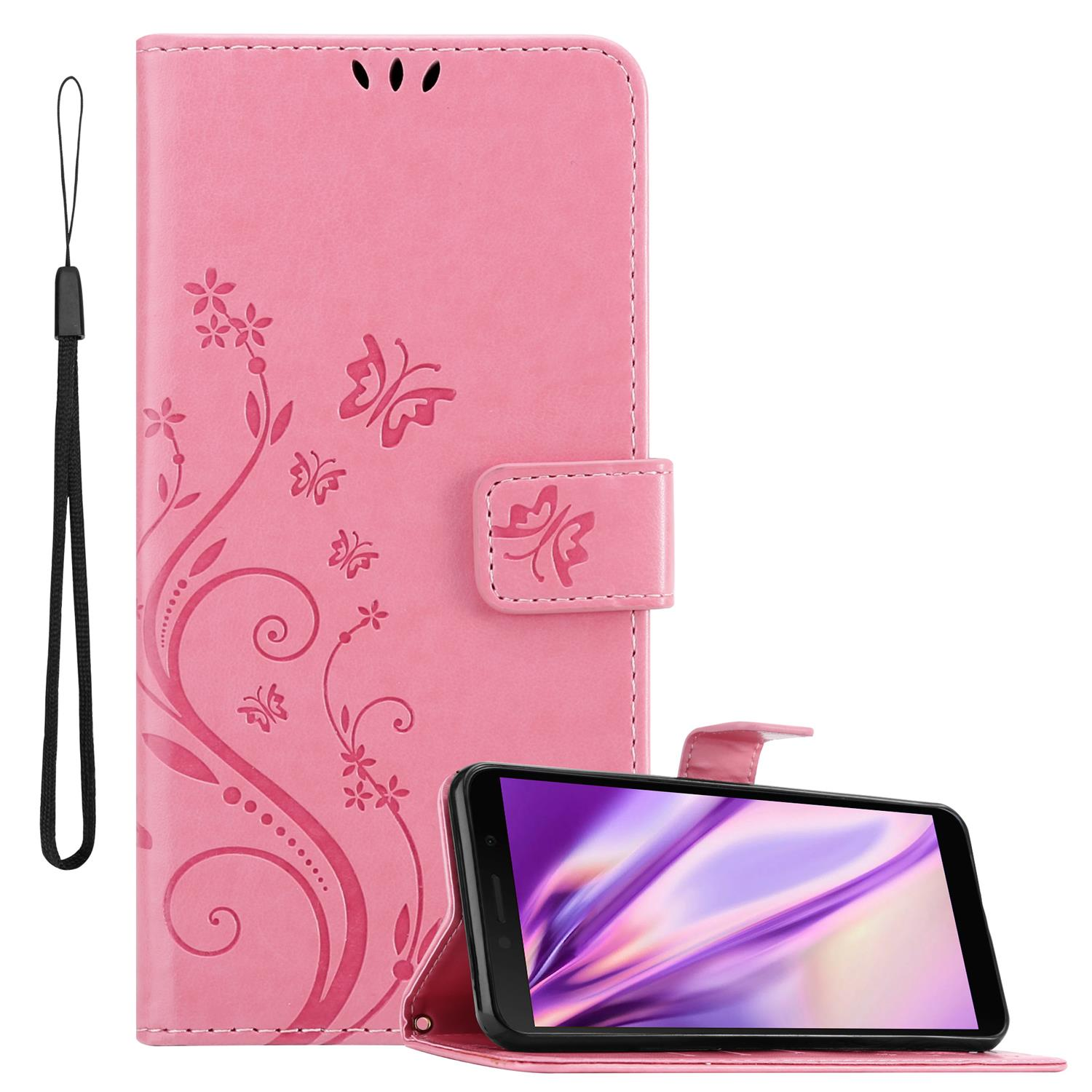 Cadorabo Book Case Compatible with Huawei Y5P / Honor 9S in Floral Grey