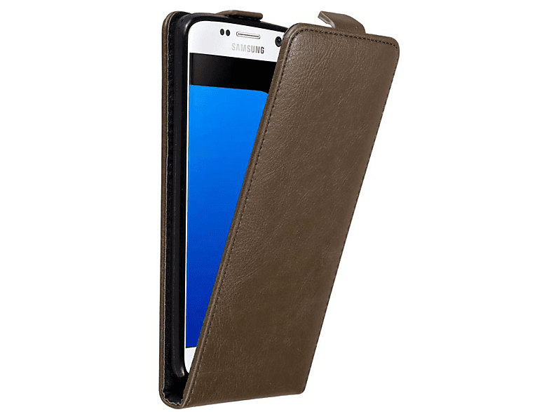 KAFFEE S7, Flip BRAUN Cover, Flip CADORABO Galaxy Samsung, Style, im Hülle