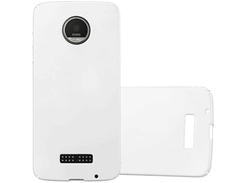 CADORABO Hülle im Hard Case Matt Metall Style, Backcover, Motorola, MOTO Z, METALL SILBER