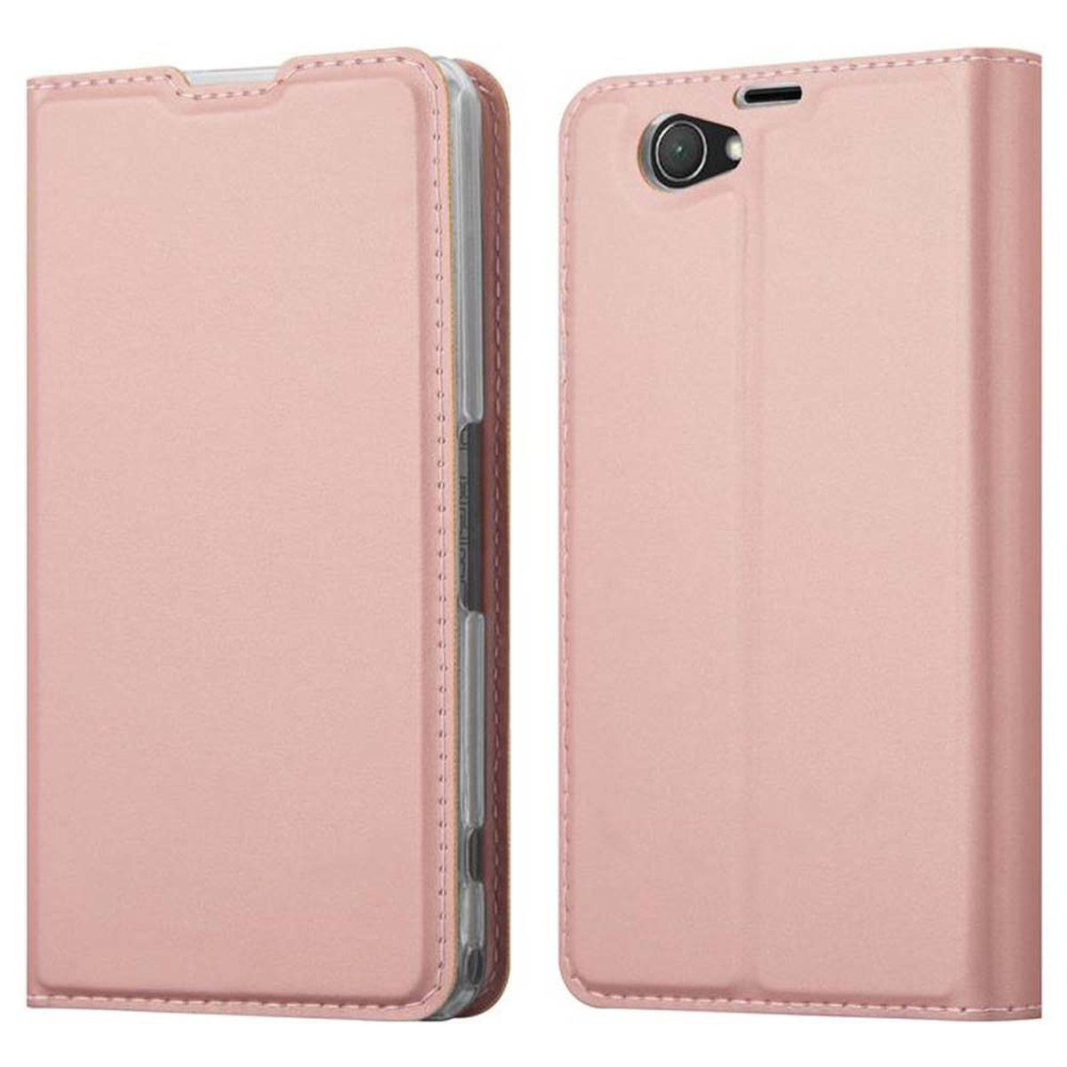 Bookcover, Classy ROSÉ CLASSY CADORABO Xperia Sony, Style, Handyhülle Z1 Book GOLD COMPACT,