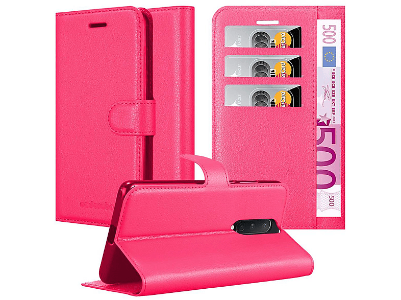 CADORABO Book Hülle Standfunktion, Bookcover, PINK 8, CHERRY OnePlus