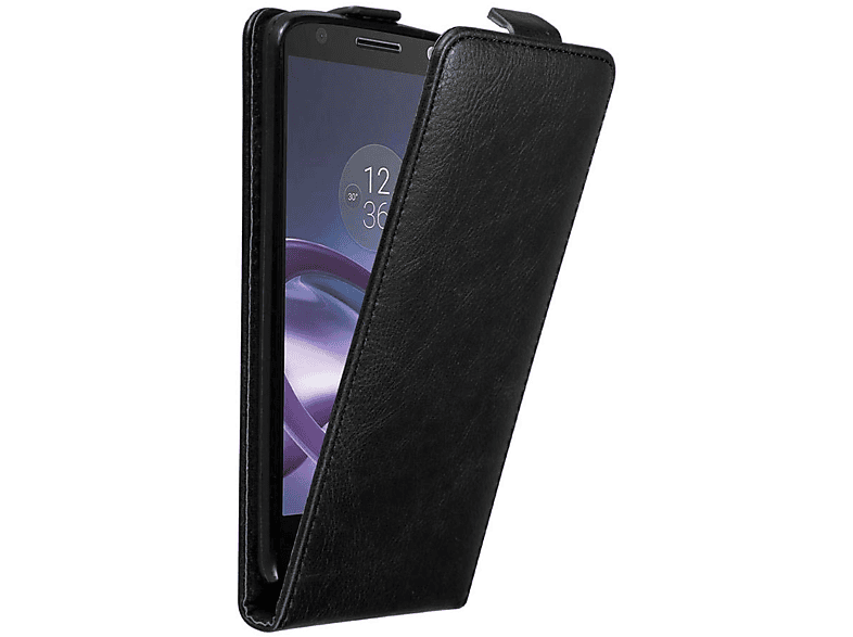 CADORABO Hülle im Flip Style, Flip Cover, Motorola, MOTO Z, NACHT SCHWARZ