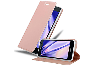 carcasa de móvil  - Funda libro para Móvil - Carcasa protección resistente de estilo libro CADORABO, Huawei, P7, classy oro rosa