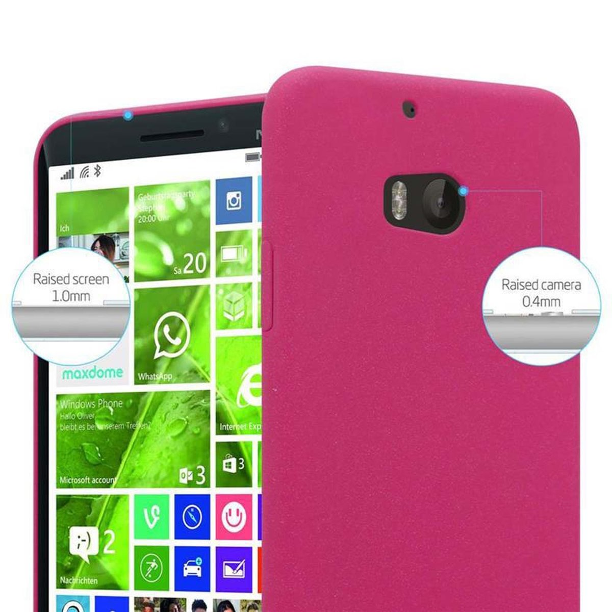 CADORABO Hülle im Hard Nokia, Style, Backcover, 929 930, Case FROSTY / PINK Lumia Frosty