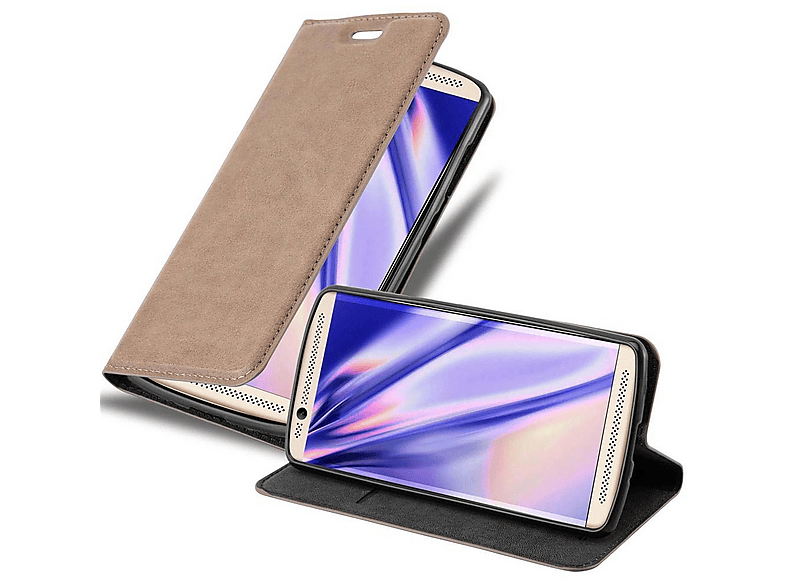 Cadorabo Custodia Flip Per ZTE Axon 7 – Colore Bruno Caffè, Pelle Sintetica Con Chiusura Magnetica, Cover A Libro Portafoglio - 5