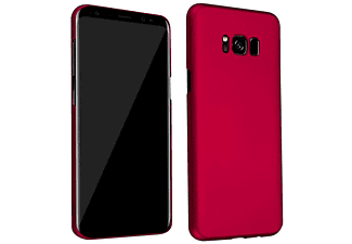 carcasa de móvil Funda rígida para móvil de plástico duro – Carcasa Hard Cover protección;CADORABO, Samsung, Galaxy S8 PLUS, metal rojo