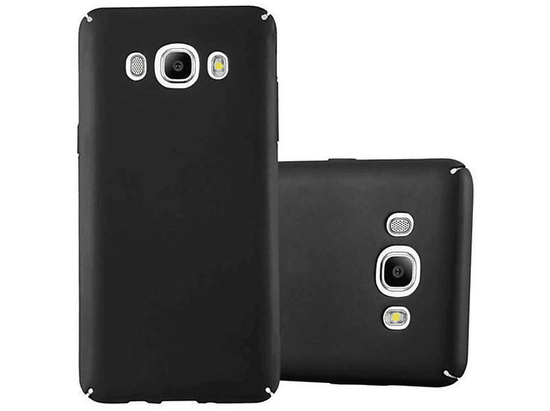 Case SCHWARZ Backcover, Samsung, Hard Matt J7 2016, CADORABO Galaxy METALL Style, im Hülle Metall