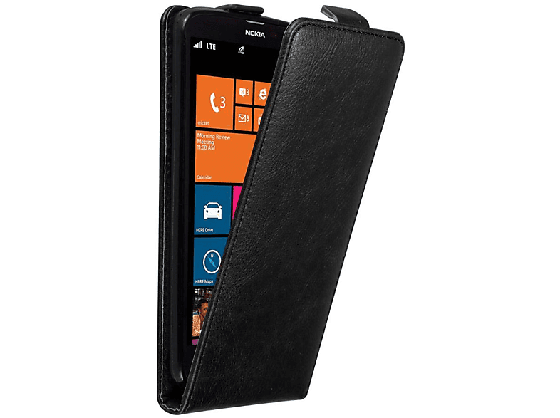 Lumia NACHT Style, CADORABO Nokia, Flip 1320, Flip im SCHWARZ Hülle Cover,