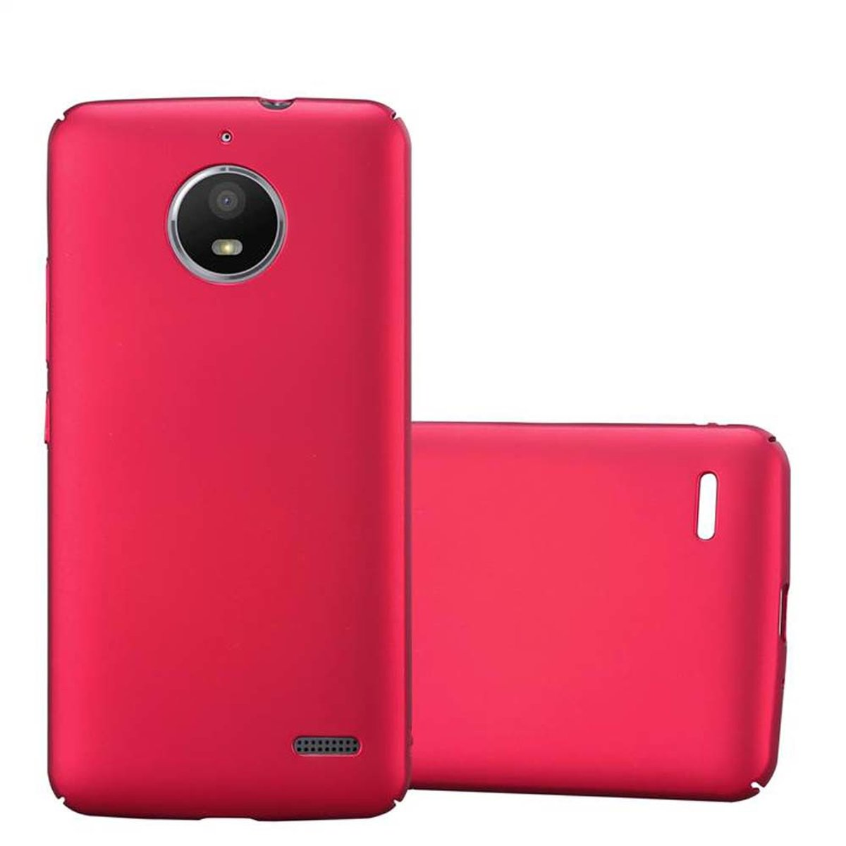 CADORABO E4, Matt Case Style, im Hülle Motorola, Hard METALL Metall MOTO ROT Backcover,