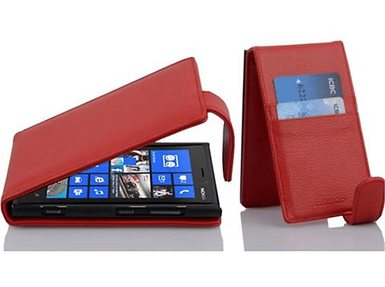 CADORABO Schutzhülle im Flip Style, Flip Cover, Nokia, Lumia 920, INFERNO ROT
