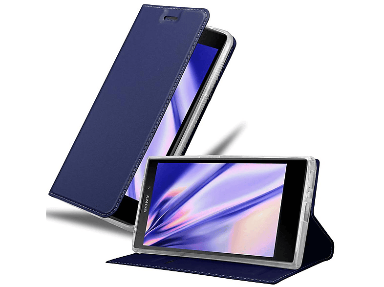 CADORABO Handyhülle Classy Book CLASSY DUNKEL BLAU L2, Style, Sony, Xperia Bookcover