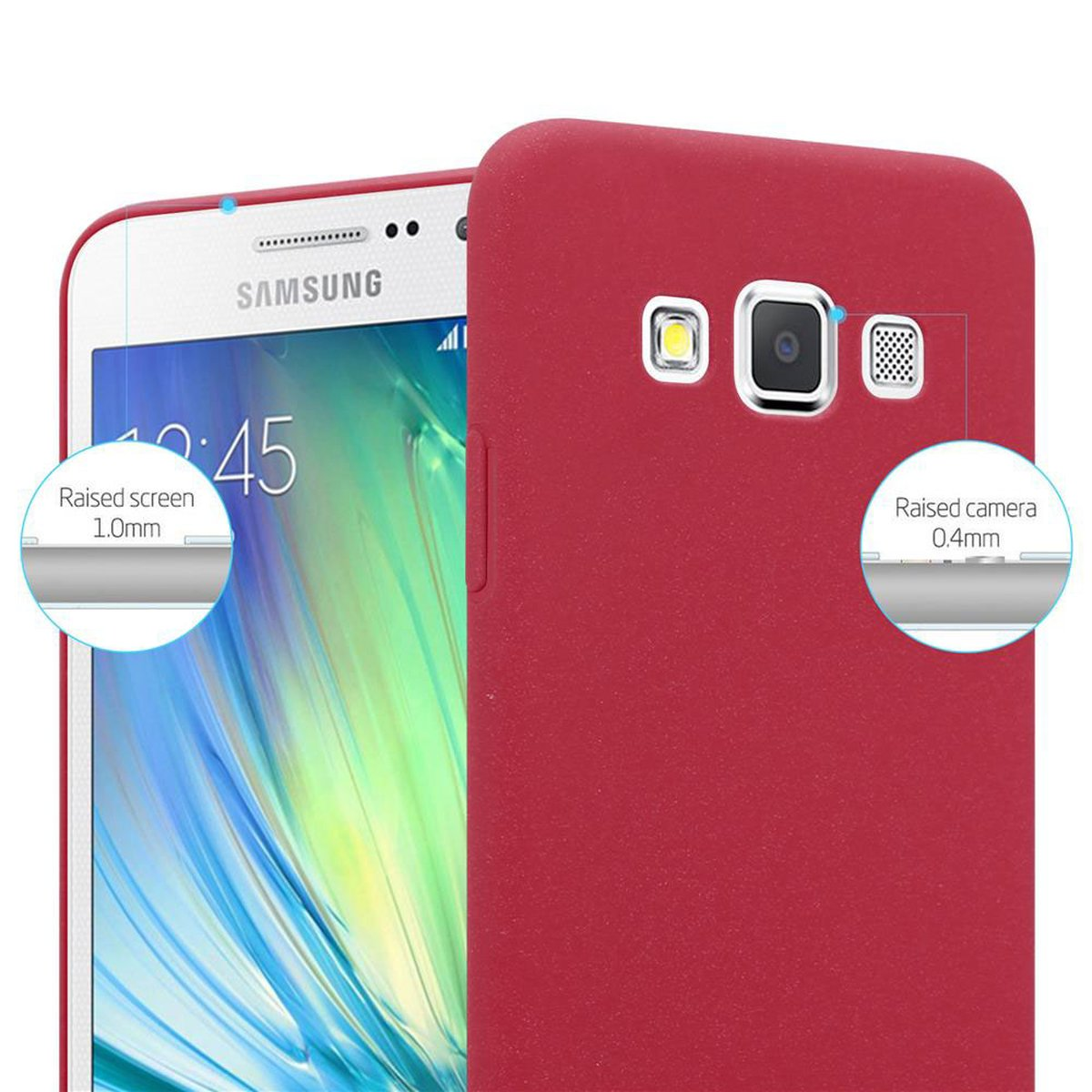 Hülle Backcover, im 2015, FROSTY Case Style, ROT CADORABO Hard Galaxy Frosty A3 Samsung,