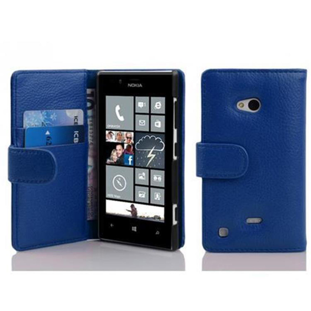 Hülle Book Nokia, mit Lumia KÖNIGS BLAU CADORABO Struktur, Bookcover, 720,