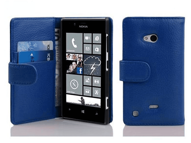 KÖNIGS Bookcover, Lumia mit Book Nokia, Struktur, 720, BLAU CADORABO Hülle