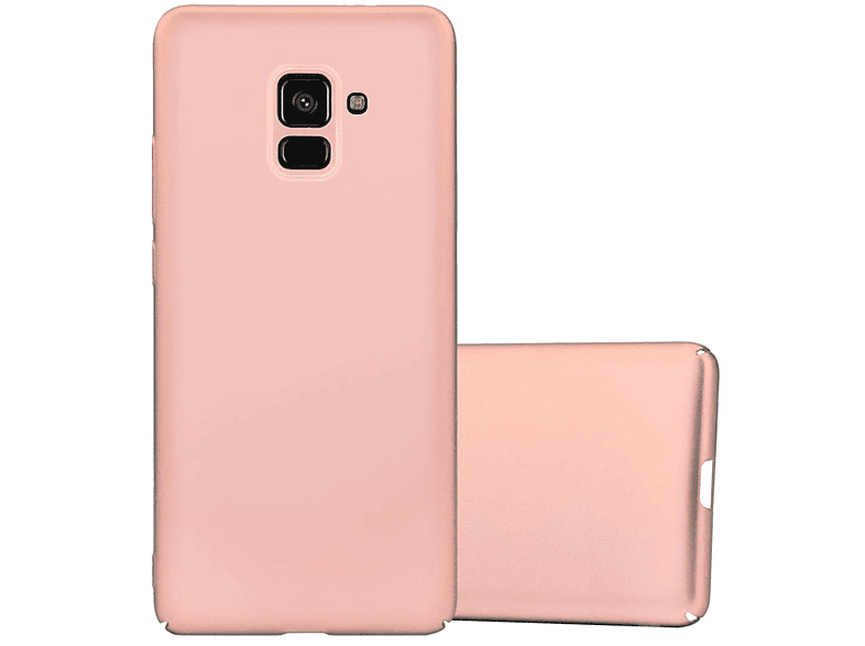 Galaxy Hülle im A8 Hard Matt 2018, GOLD METALL Style, Metall ROSÉ Case Backcover, CADORABO Samsung,