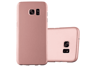 carcasa de móvil Funda rígida para móvil de plástico duro – Carcasa Hard Cover protección;CADORABO, Samsung, Galaxy S7 EDGE, metal oro rosa