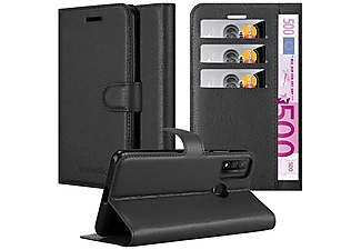 carcasa de móvil  - Funda libro para Móvil - Carcasa protección resistente de estilo libro CADORABO, Huawei, P Smart 2020, negro fantasma