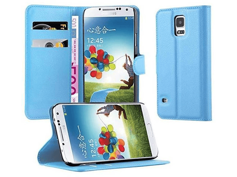 CADORABO Book Hülle Standfunktion, Bookcover, Samsung, Galaxy S5 / S5 NEO,  PASTELL BLAU