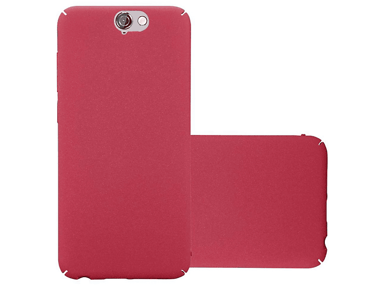 Case Hülle ONE A9, CADORABO Style, Frosty HTC, Backcover, FROSTY Hard im ROT