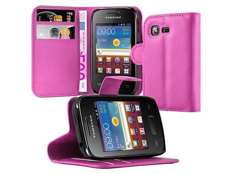 CHERRY Bookcover, 2, Hülle CADORABO Galaxy POCKET Book Standfunktion, Samsung, PINK