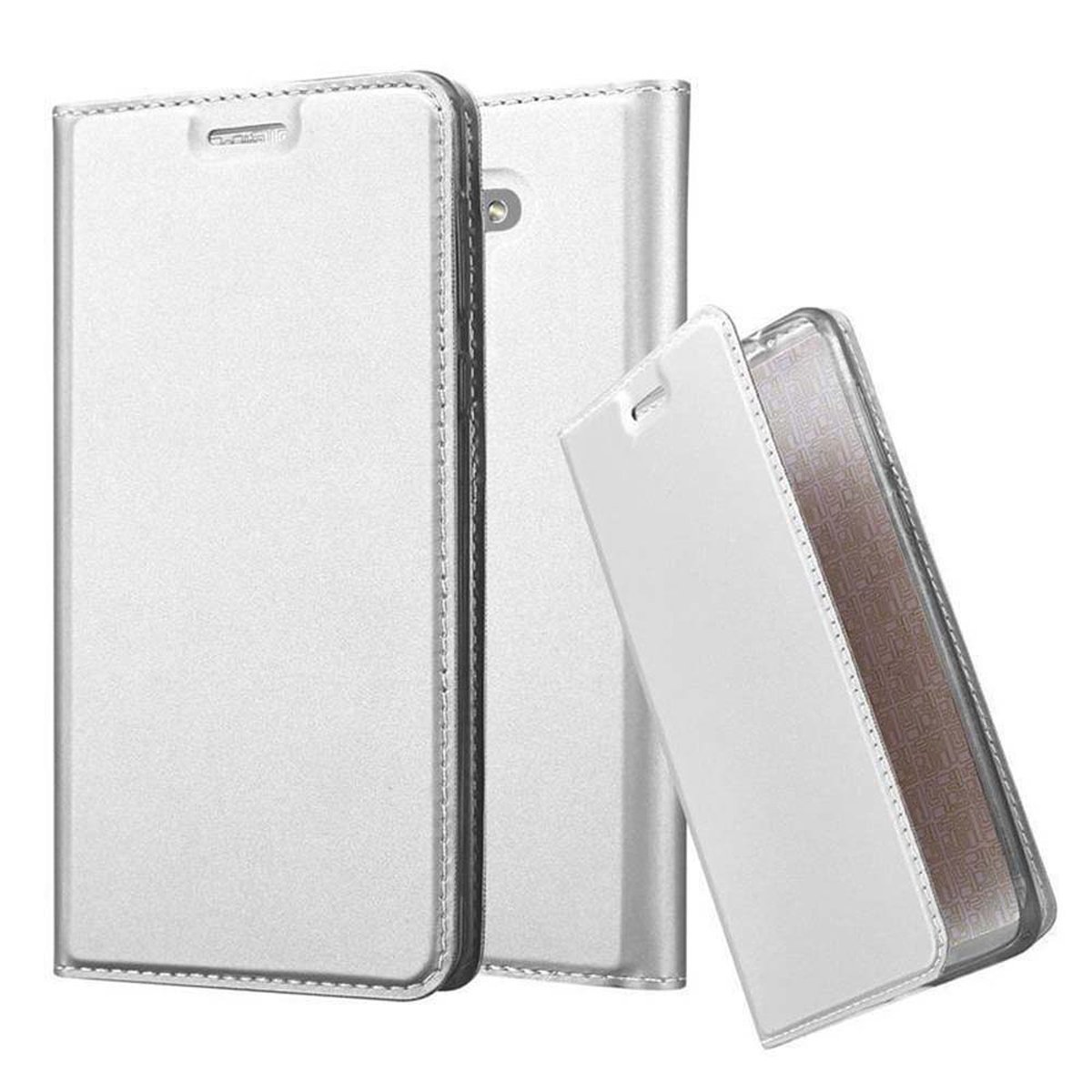 / LITE Bookcover, CLASSY Handyhülle CADORABO SILBER Classy 2017 Style, / MATE Book 6X, Huawei, Honor 9 GR5