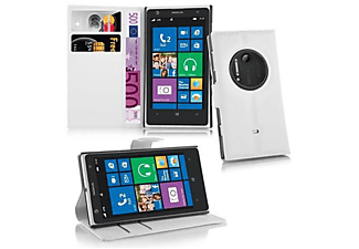 carcasa de móvil Funda libro para Móvil - Carcasa protección resistente de estilo libro;CADORABO, Nokia, Lumia 1020, blanco magnesio