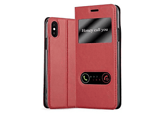 CADORABO Hülle, Bookcover, Apple, iPhone X / XS, Rot
