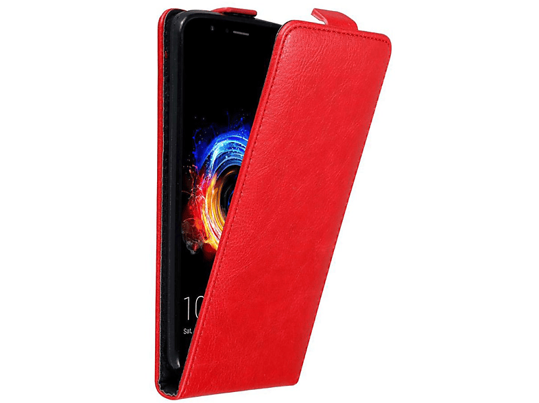 CADORABO Hülle im Honor, Cover, ROT Flip PRO, APFEL 8 Style, Flip