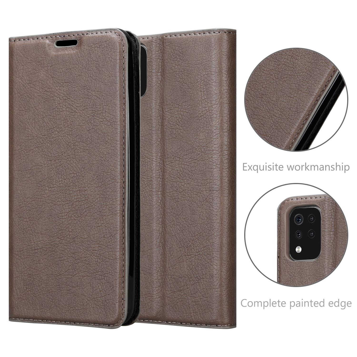 CADORABO Book Hülle Invisible BRAUN KAFFEE Bookcover, Magnet, LG, K42