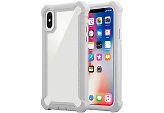carcasa de móvil Funda rígida para móvil de plástico duro y TPU – Carcasa Híbrida;CADORABO, Apple, iPhone X / XS, gris abedul