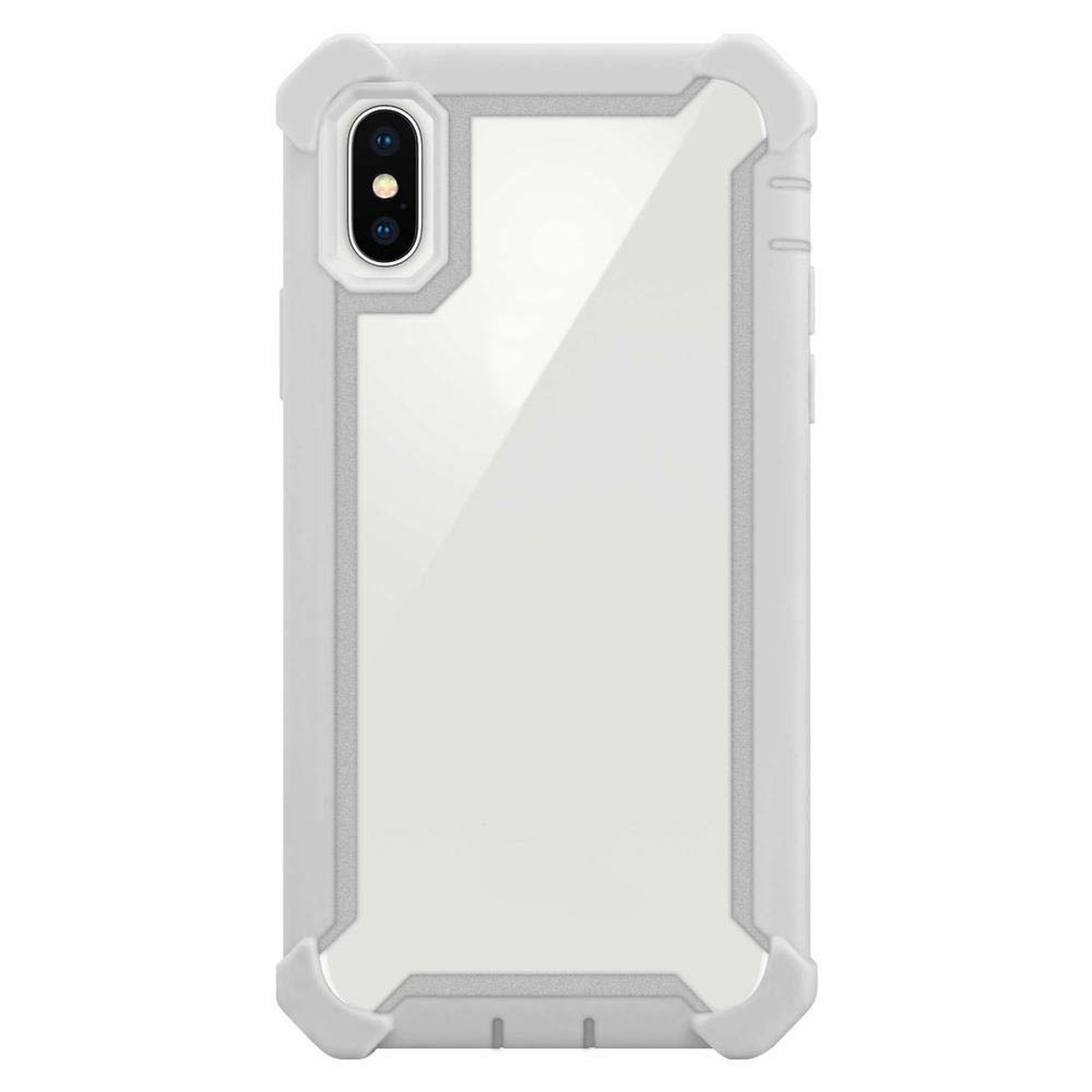 CADORABO Hybrid Hülle GRAU Apple, 2-in-1 / XS, Schutz, BIRKEN iPhone X Backcover