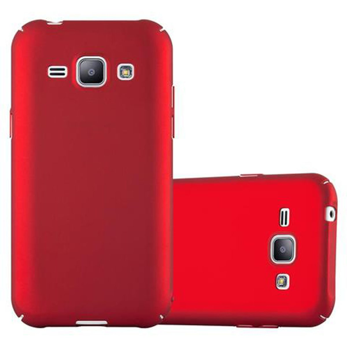 Metall METALL im Samsung, Hard ROT CADORABO Matt J1 Style, Case Hülle Galaxy Backcover, 2015,