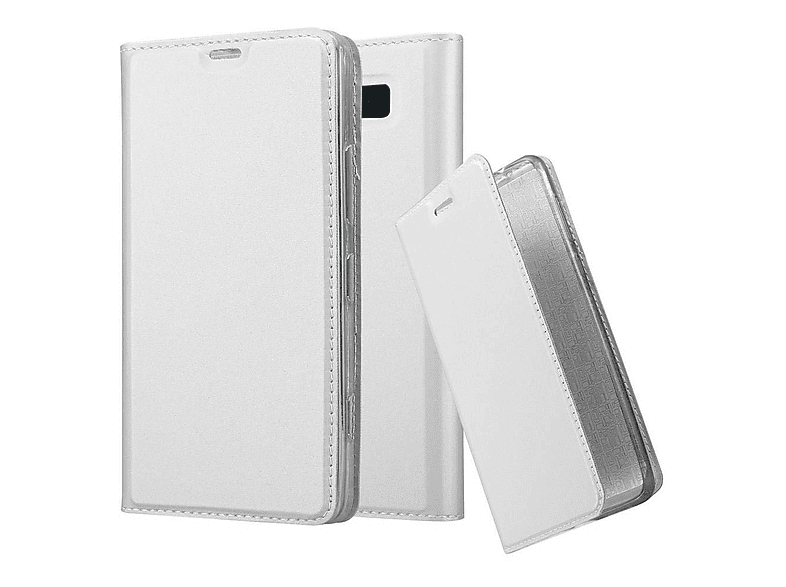 Cadorabo - Custodia Libro Per Nokia Lumia 520 In Classy Argento - Con