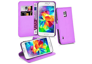 carcasa de móvil Funda libro para Móvil - Carcasa protección resistente de estilo libro;CADORABO, Samsung, Galaxy S5 ACTIVE, violeta de manganeso