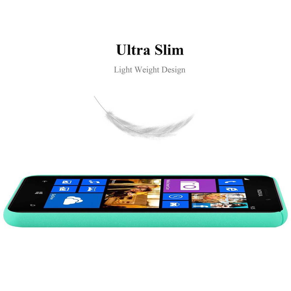 FROSTY Frosty 925, CADORABO Lumia Backcover, Hülle Case GRÜN Hard Style, Nokia, im
