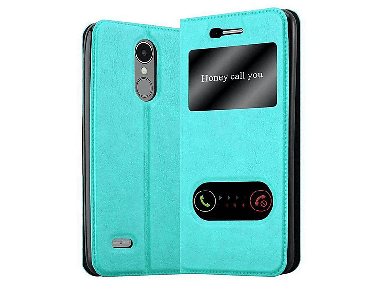 Cadorabo Custodia Flip Per LG K8 2017 - Pelle Sintetica Marrone Caffè Con Chiusura Magnetica, Protezione Completa E Supporto In Verticale - 3