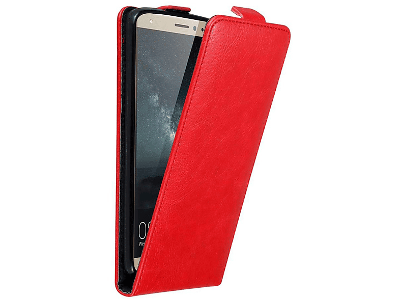 CADORABO Hülle im Flip Style, Flip Cover, Huawei, MATE S, APFEL ROT