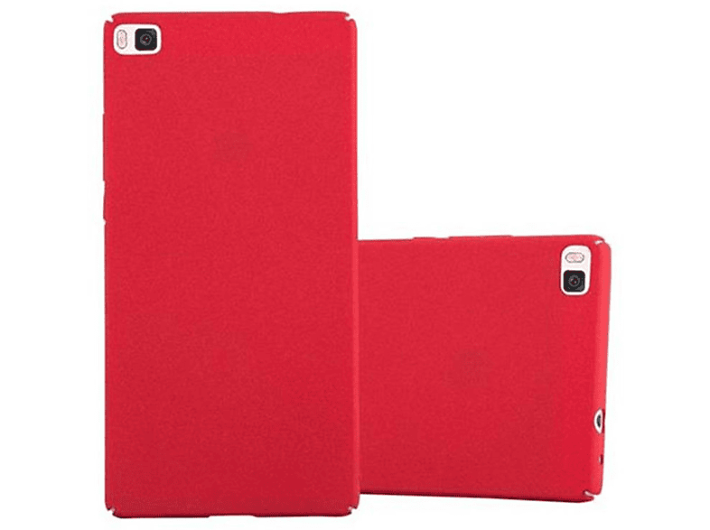 CADORABO Hülle im Hard Case Frosty P8, FROSTY ROT Huawei, Backcover, Style